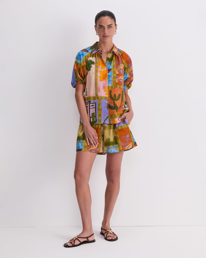 Kai Printed Blouse in ORANGE MULTI