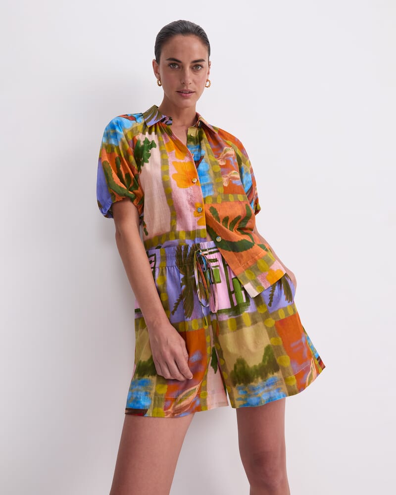 Kai Printed Blouse in ORANGE MULTI