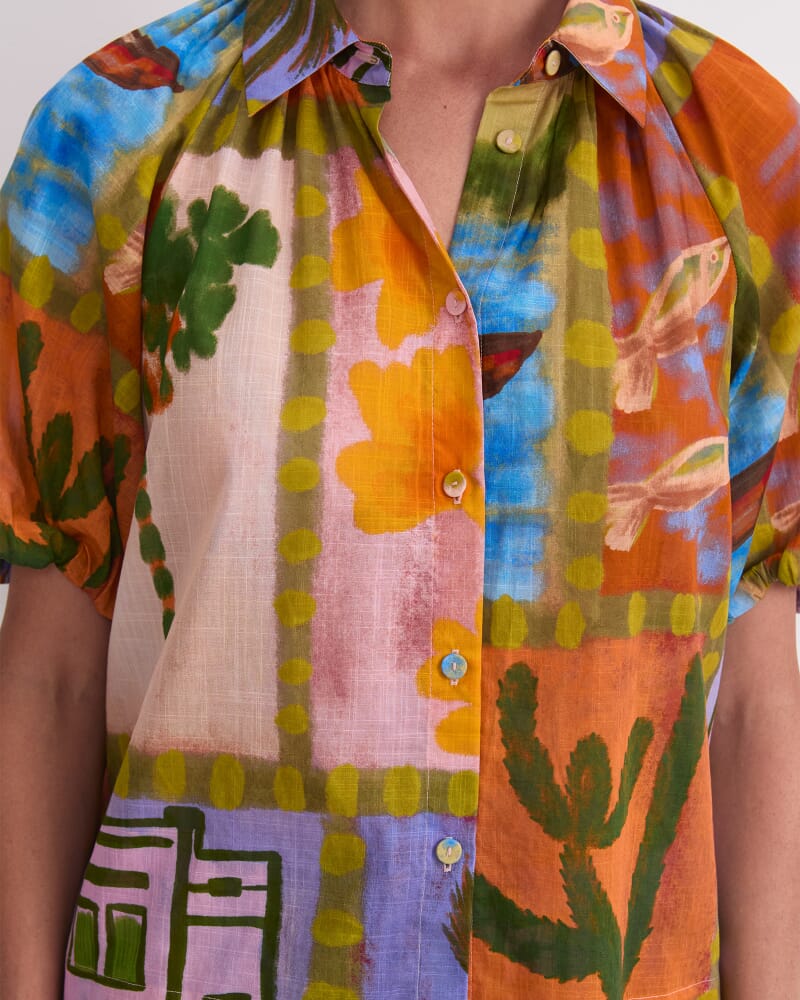 Kai Printed Blouse in ORANGE MULTI