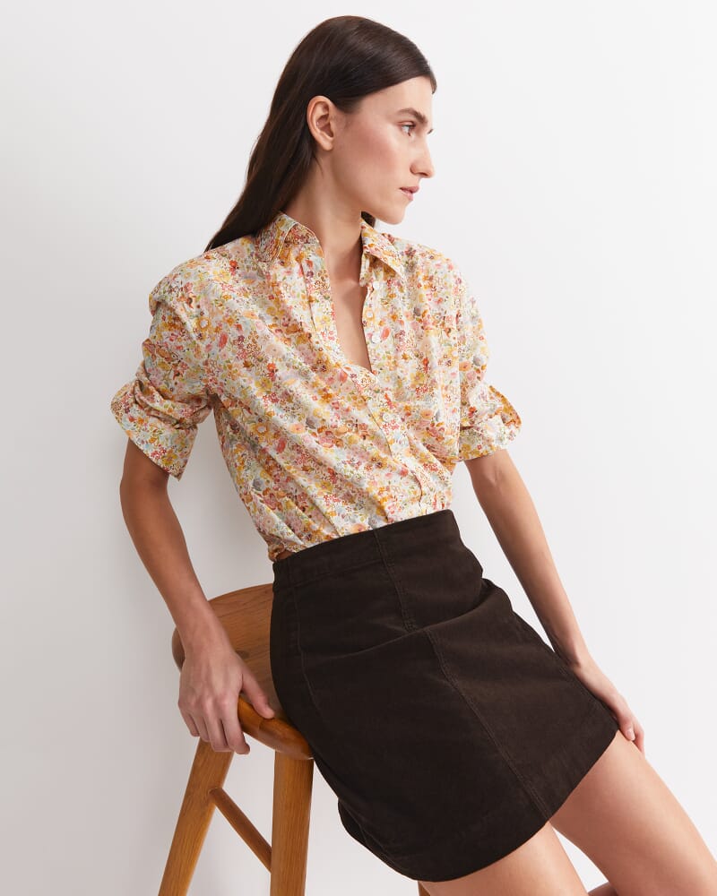 Meadow Relaxed Liberty Shirt in YELLOW MULTI