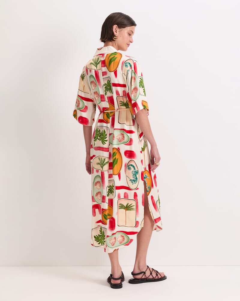 Bliss Midi Shirt Dress in MULTI