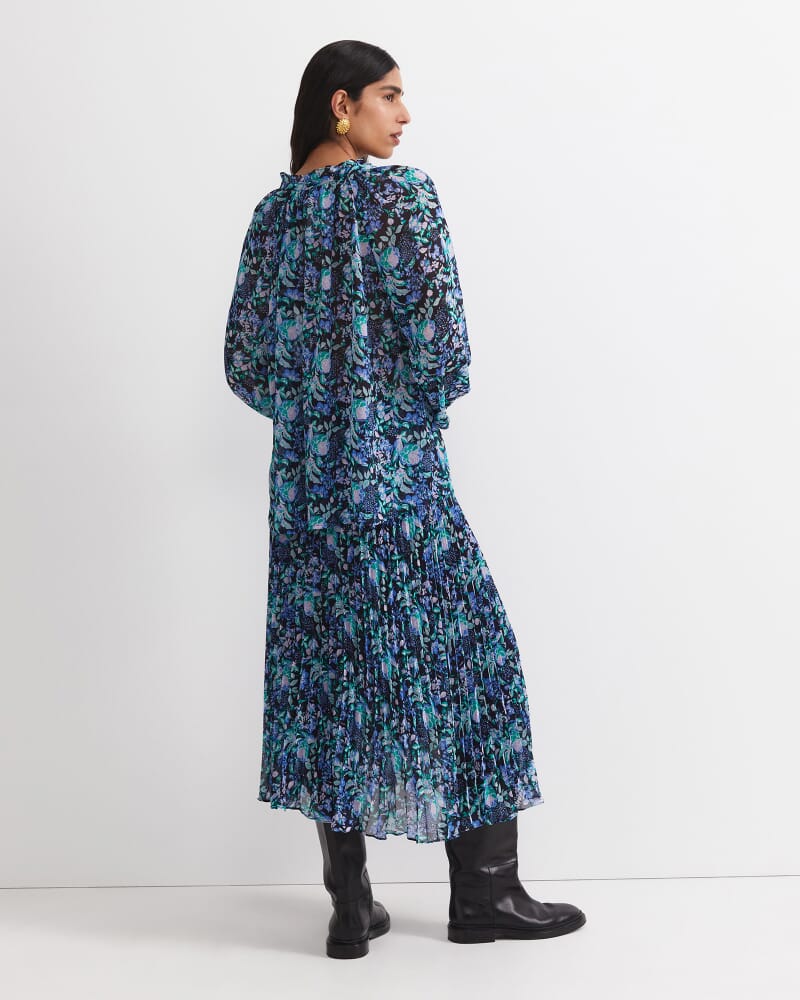 Nilsa Long Sleeve Print Blouse in BLACK MULTI