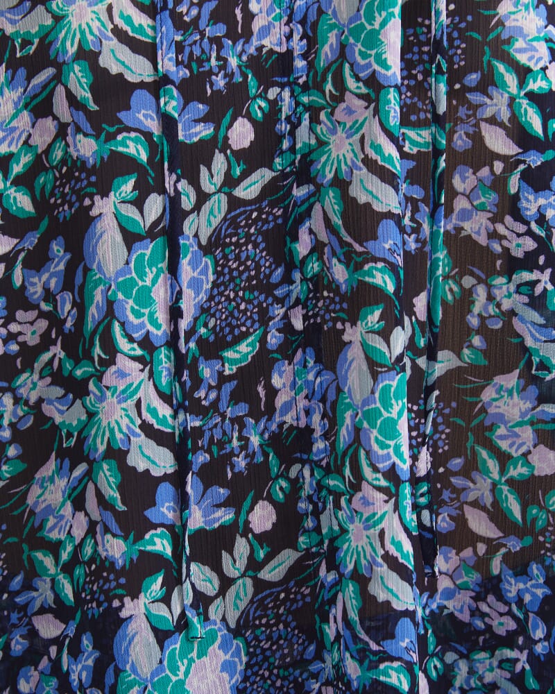 Nilsa Long Sleeve Print Blouse in BLACK MULTI