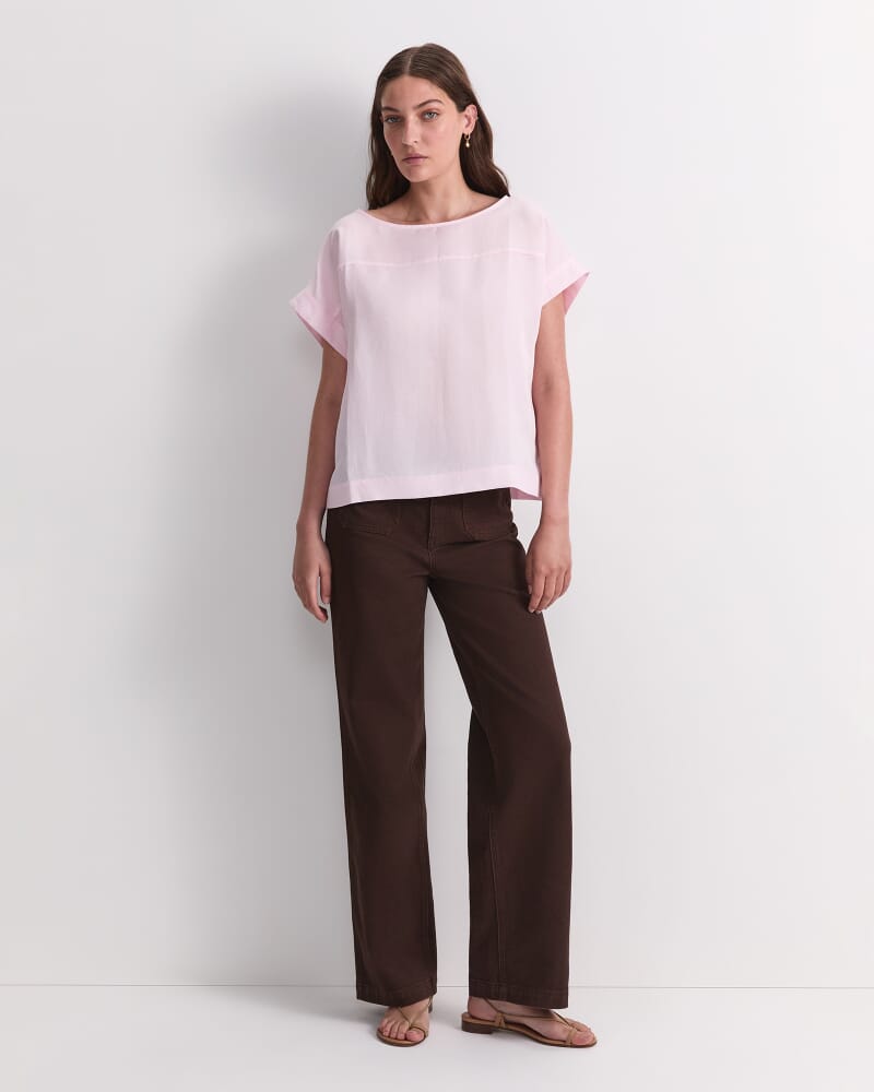 Vallerina Popover Top in BLUSH