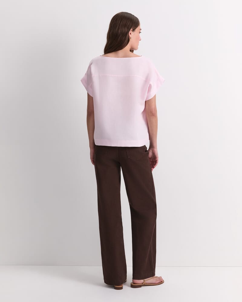 Vallerina Popover Top in BLUSH