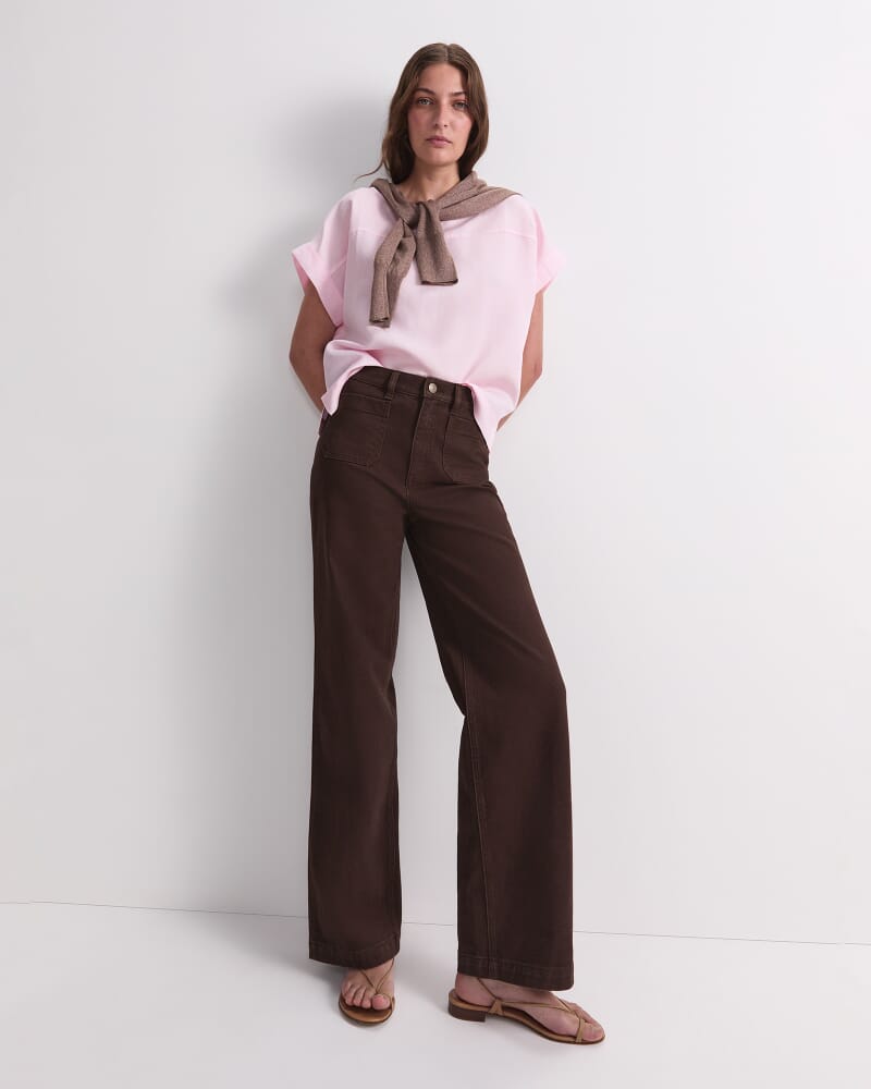 Vallerina Popover Top in BLUSH