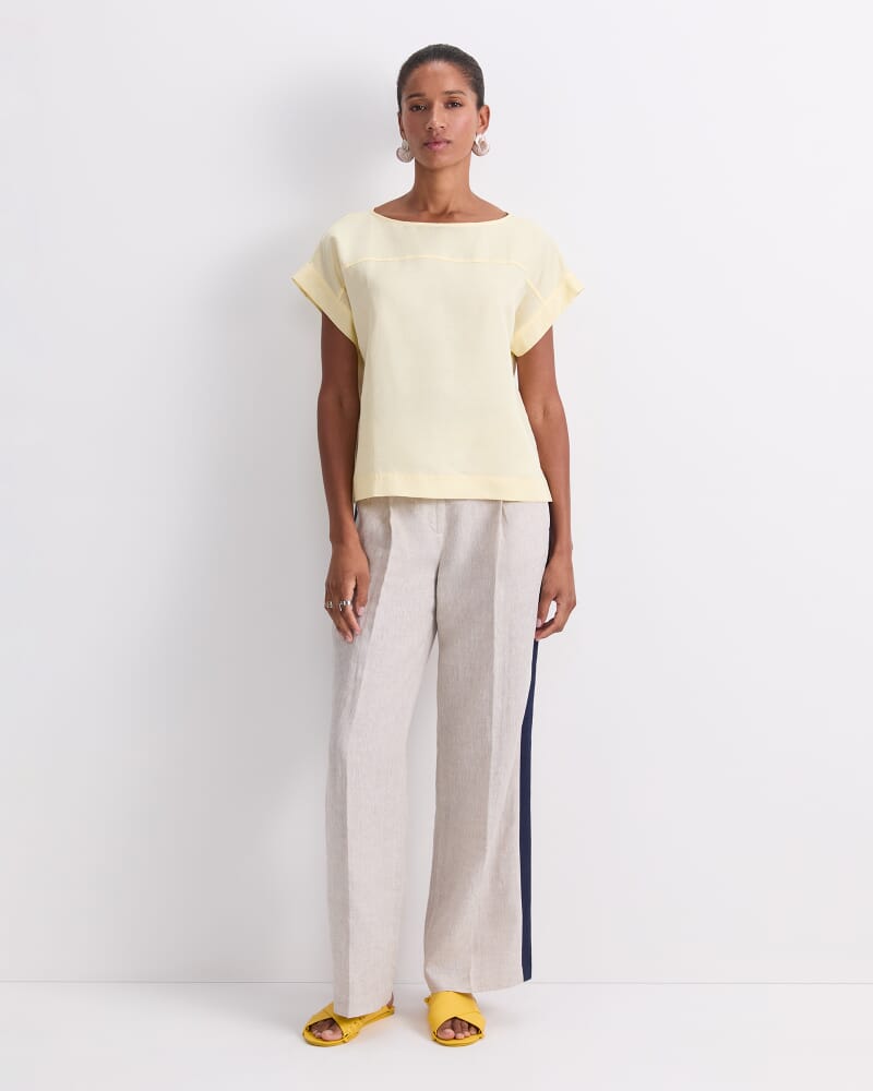 Vallerina Popover Top in LEMON