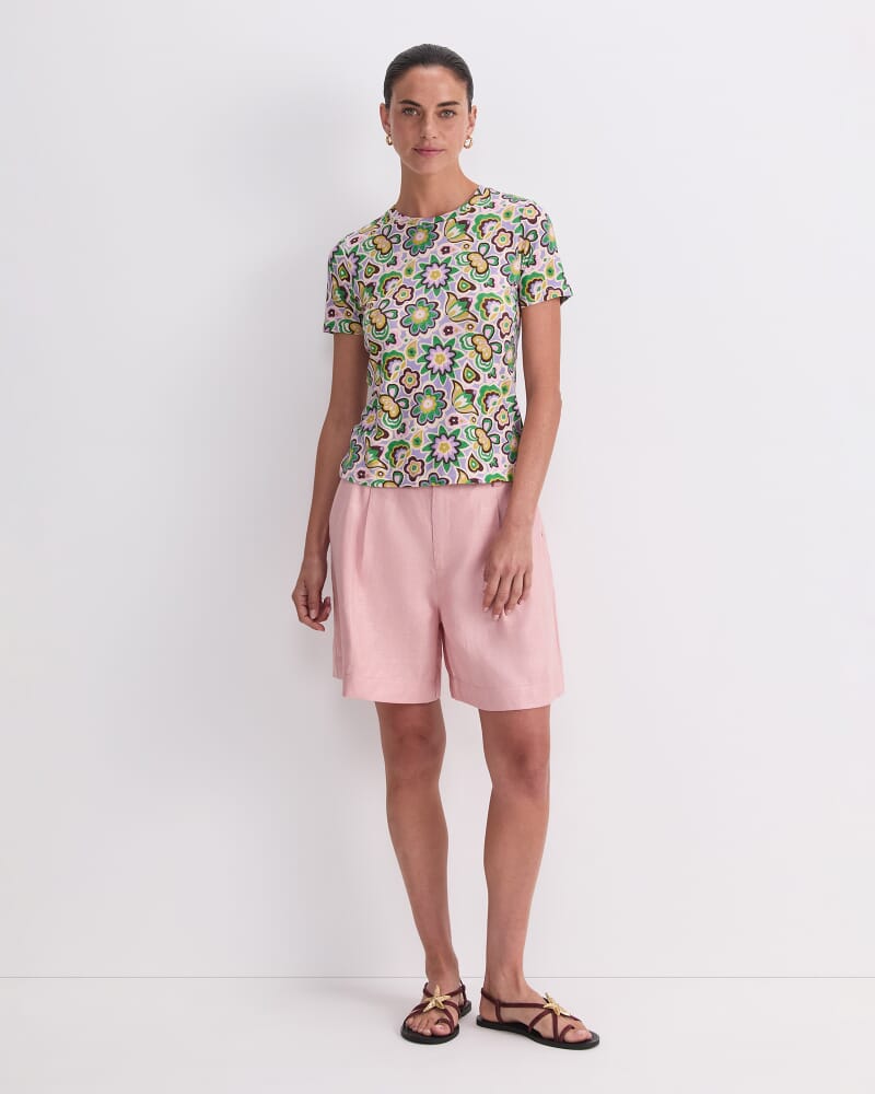 Peace Love Liberty Tee in PINK MULTI