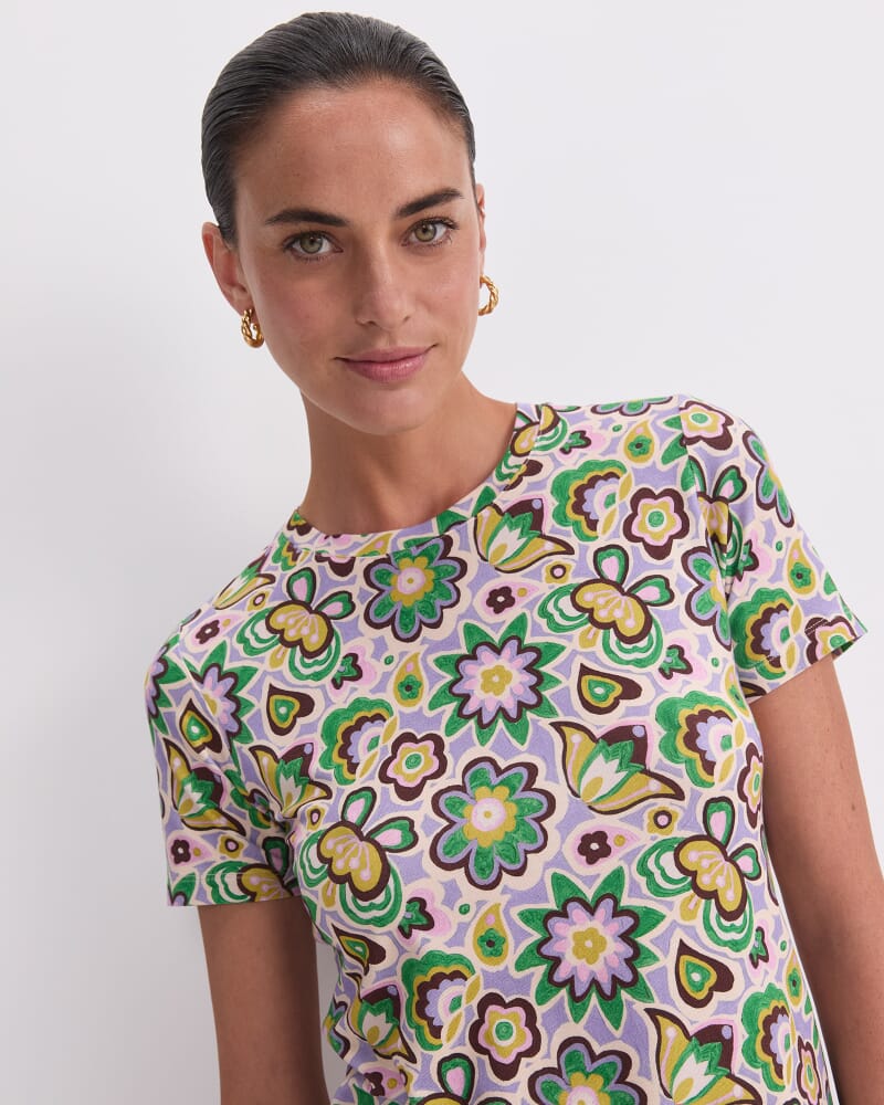 Peace Love Liberty Tee in PINK MULTI