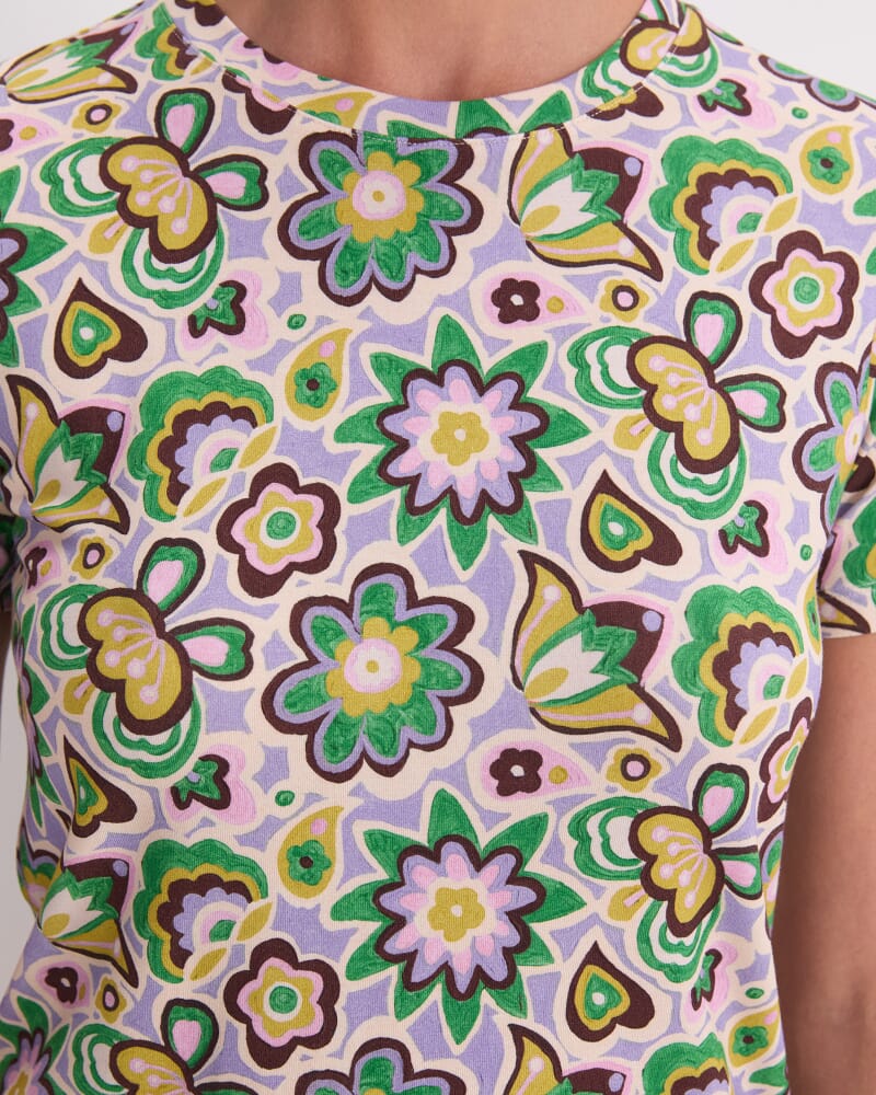 Peace Love Liberty Tee in PINK MULTI