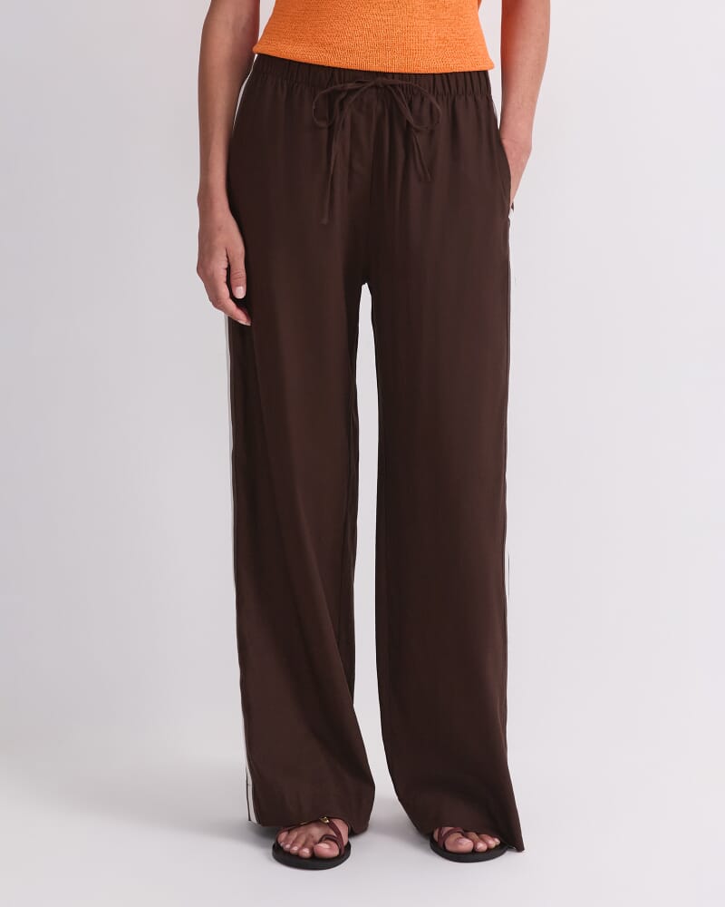 Rosa Trim Pant in CHOCOLATE