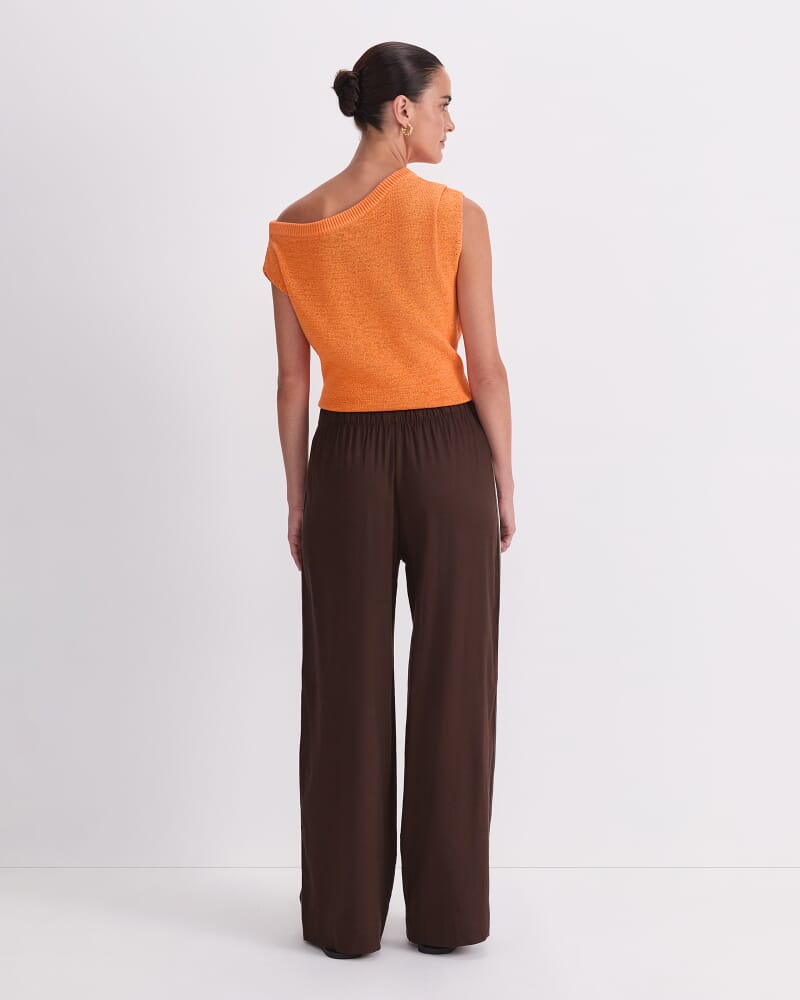 Rosa Trim Pant in CHOCOLATE