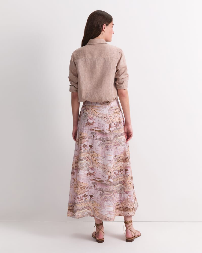 Story Map Liberty Midi Skirt in PINK MULTI