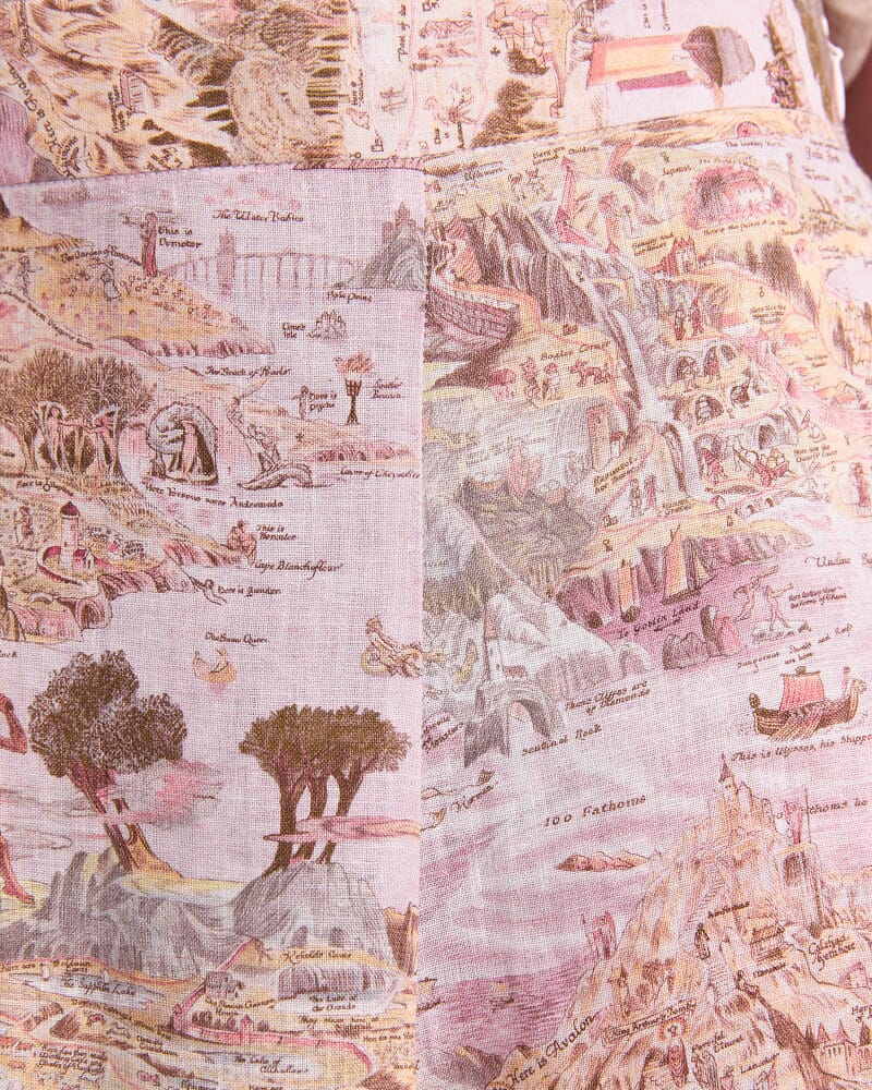 Story Map Liberty Midi Skirt in PINK MULTI