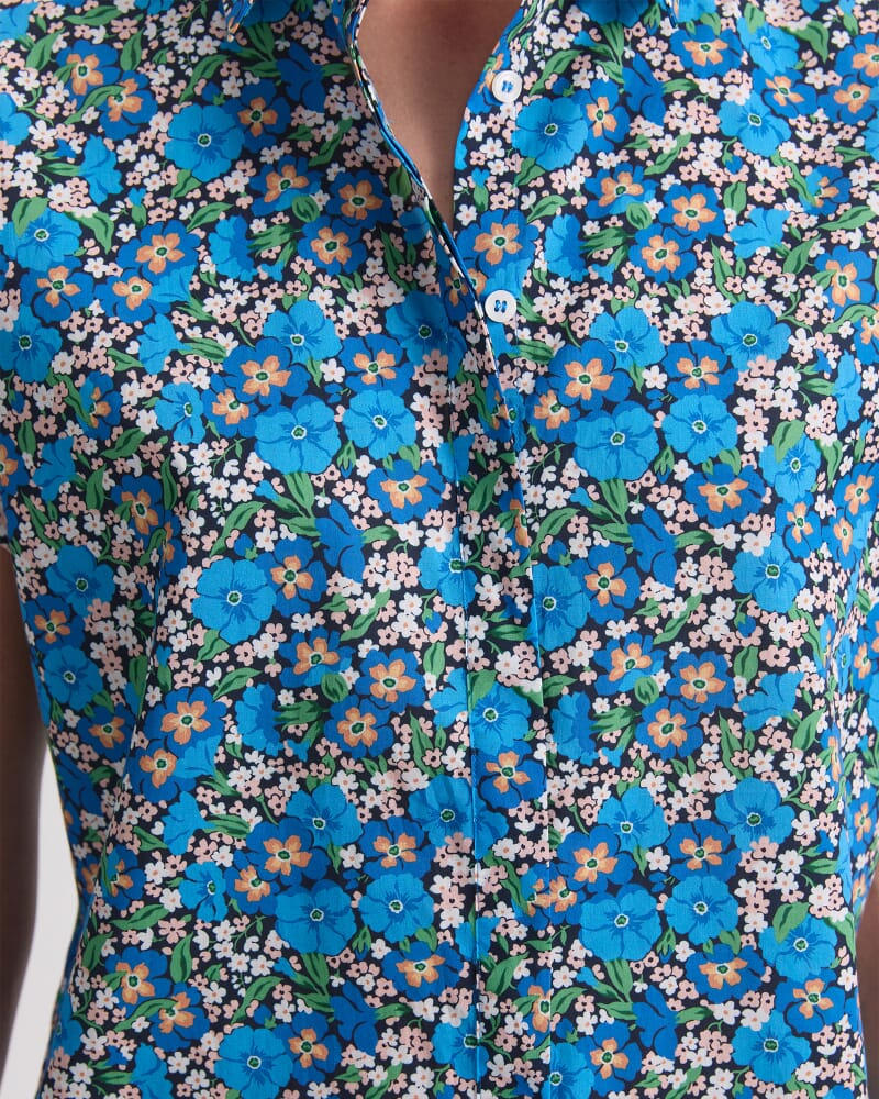 Gisou Liberty Short Sleeve Shirt in BLUE MULTI