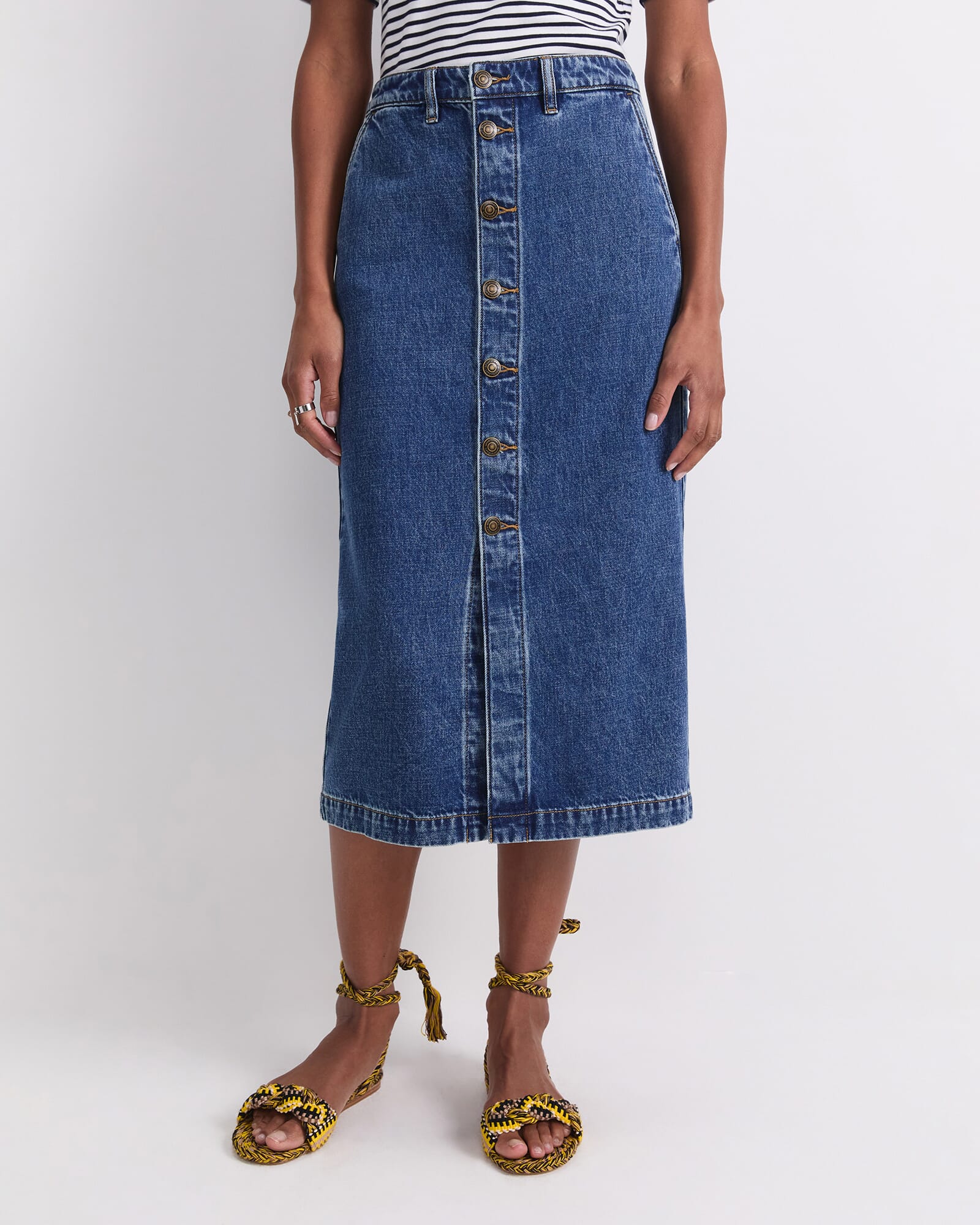 Allegra Denim Midi Skirt