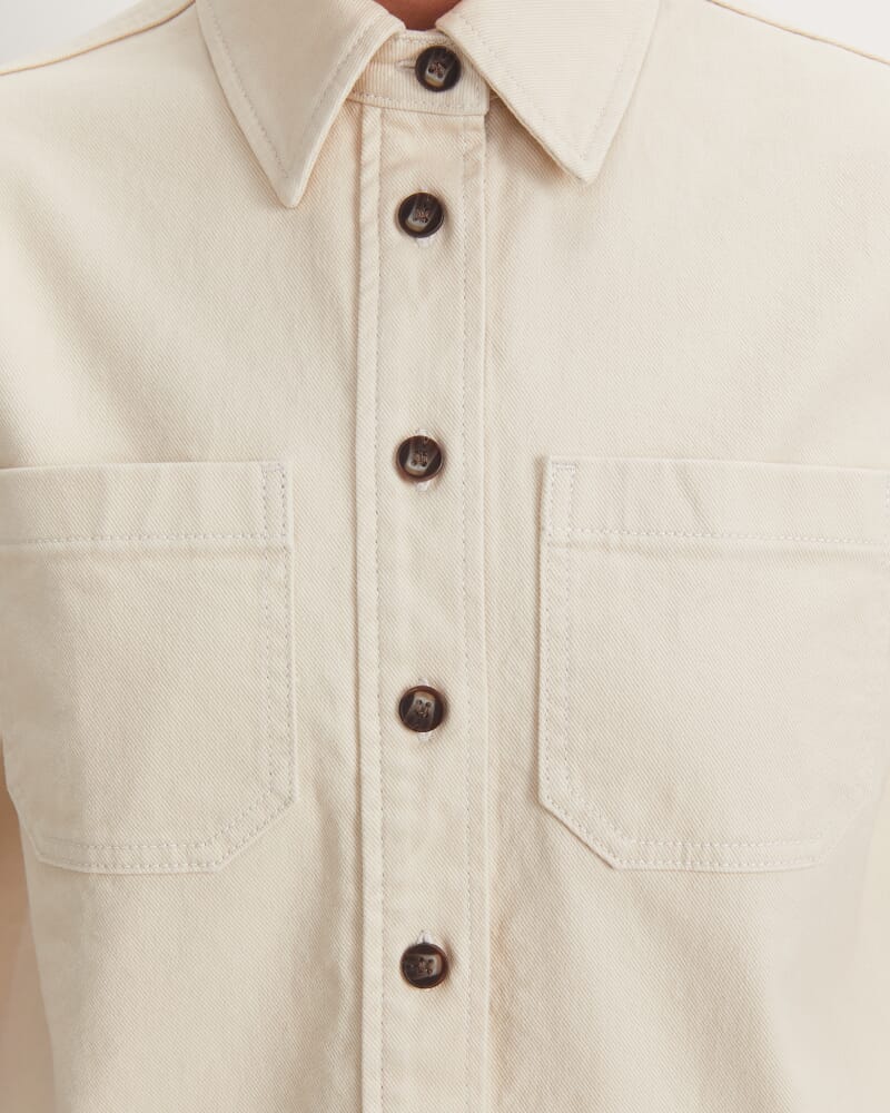 Allegra Crop Shirt in ECRU