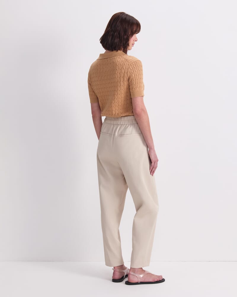 Rosie Elasticated Pant in ECRU