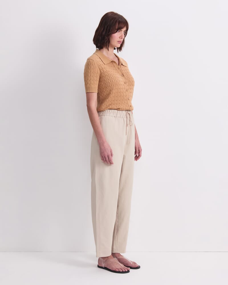 Rosie Elasticated Pant in ECRU
