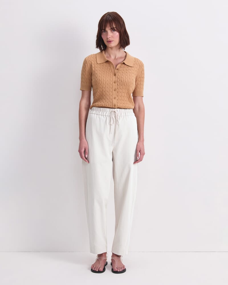 Rosie Elasticated Pant in ECRU