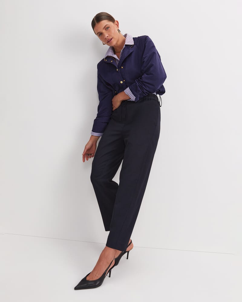 Rosie Elasticated Pant in NAVY