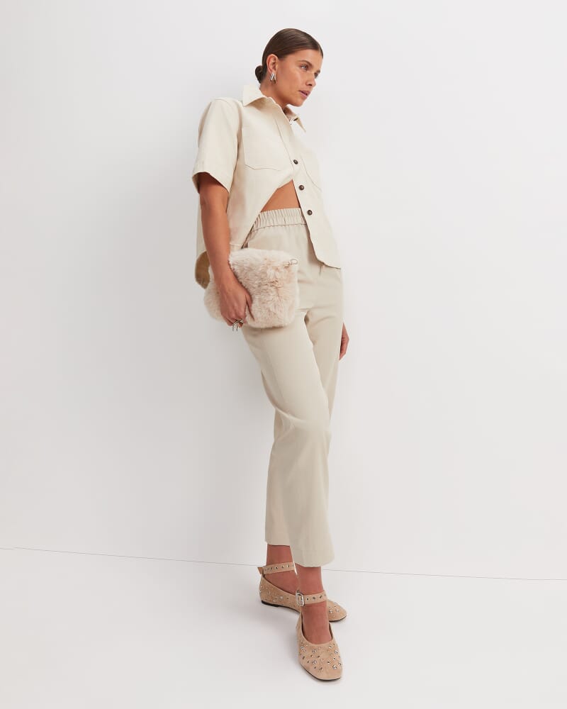 Rosie Elasticated Pant in TAN