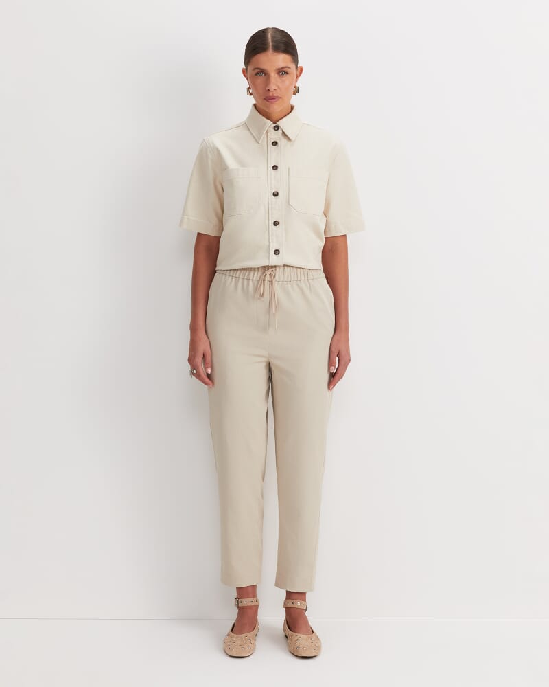 Rosie Elasticated Pant in TAN