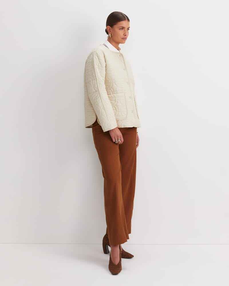 Gina Quilted Jacket in ECRU