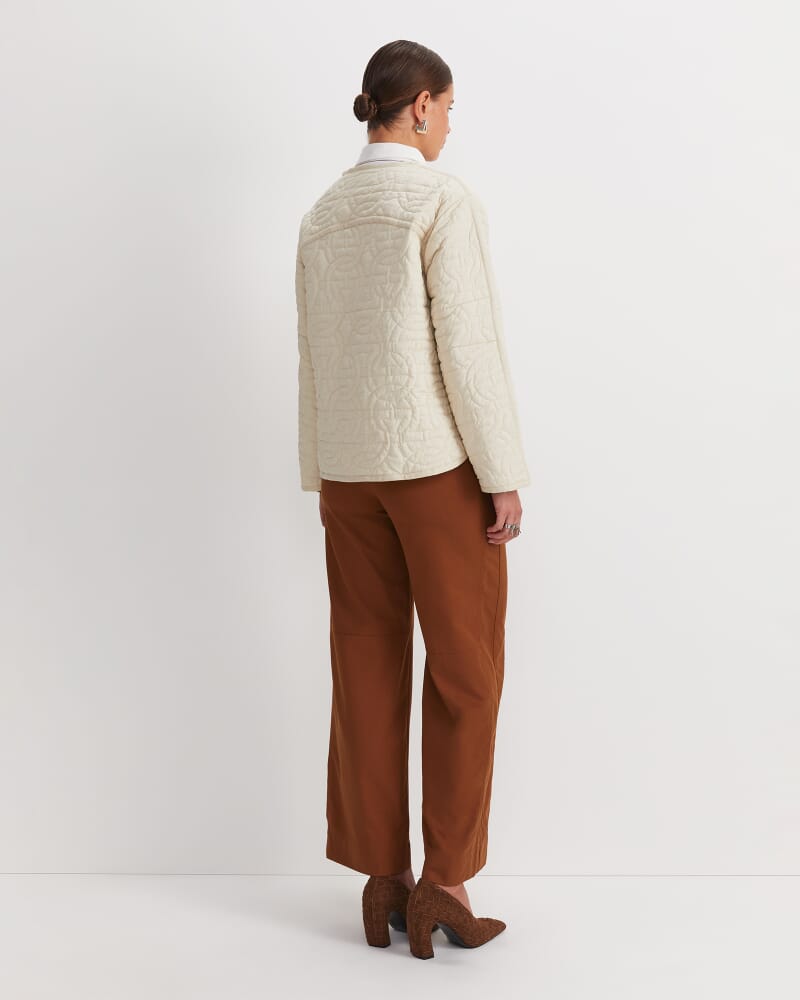 Gina Quilted Jacket in ECRU