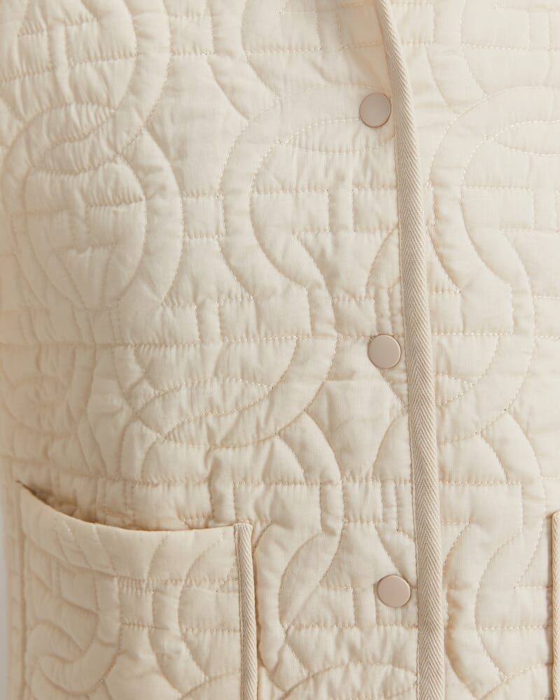 Gina Quilted Jacket in ECRU