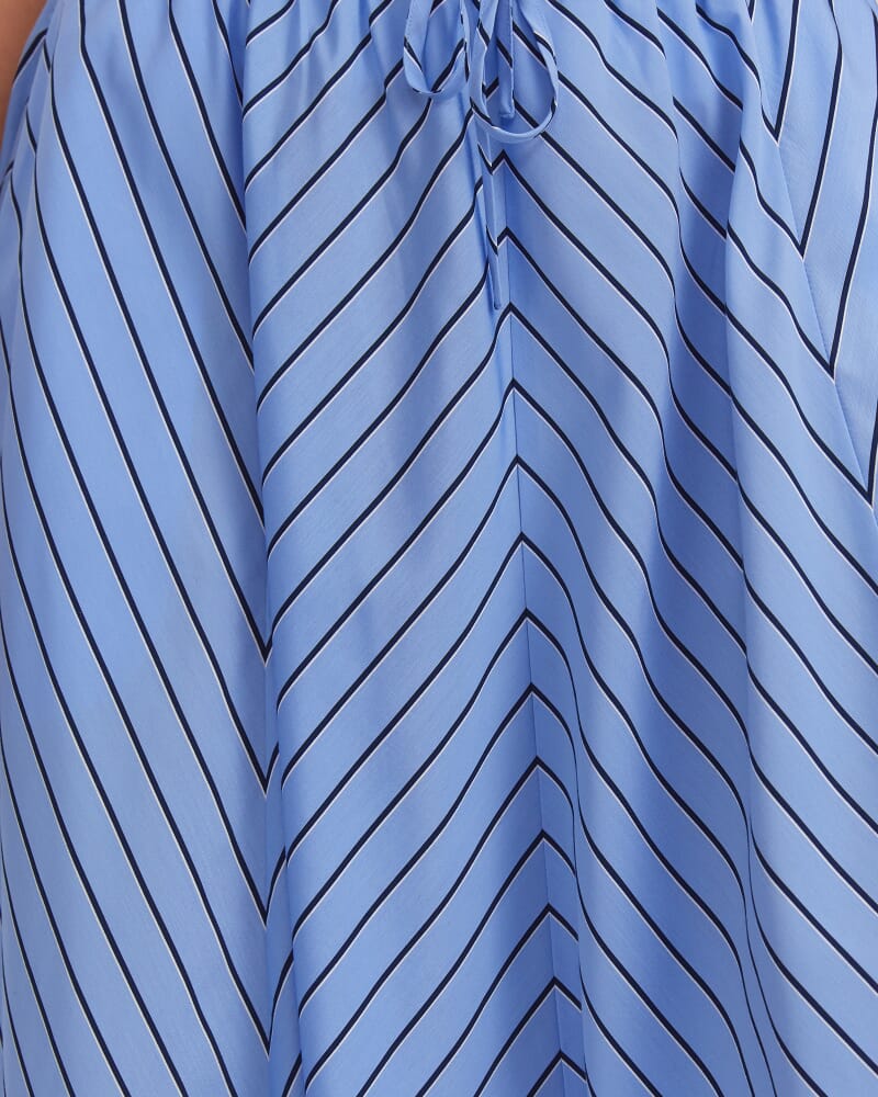 Gina Stripe Maxi Skirt in BLUE/WHITE