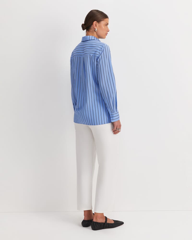 Gina Stripe Shirt in BLUE/WHITE