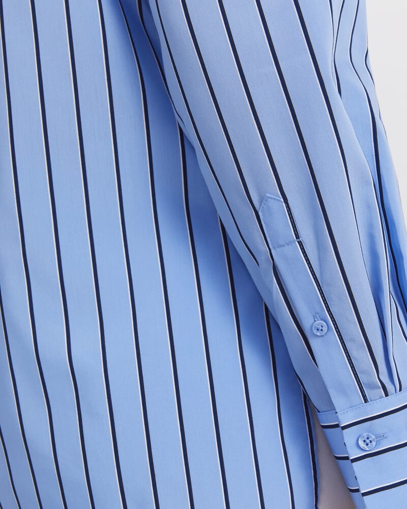 Gina Stripe Shirt in BLUE/WHITE