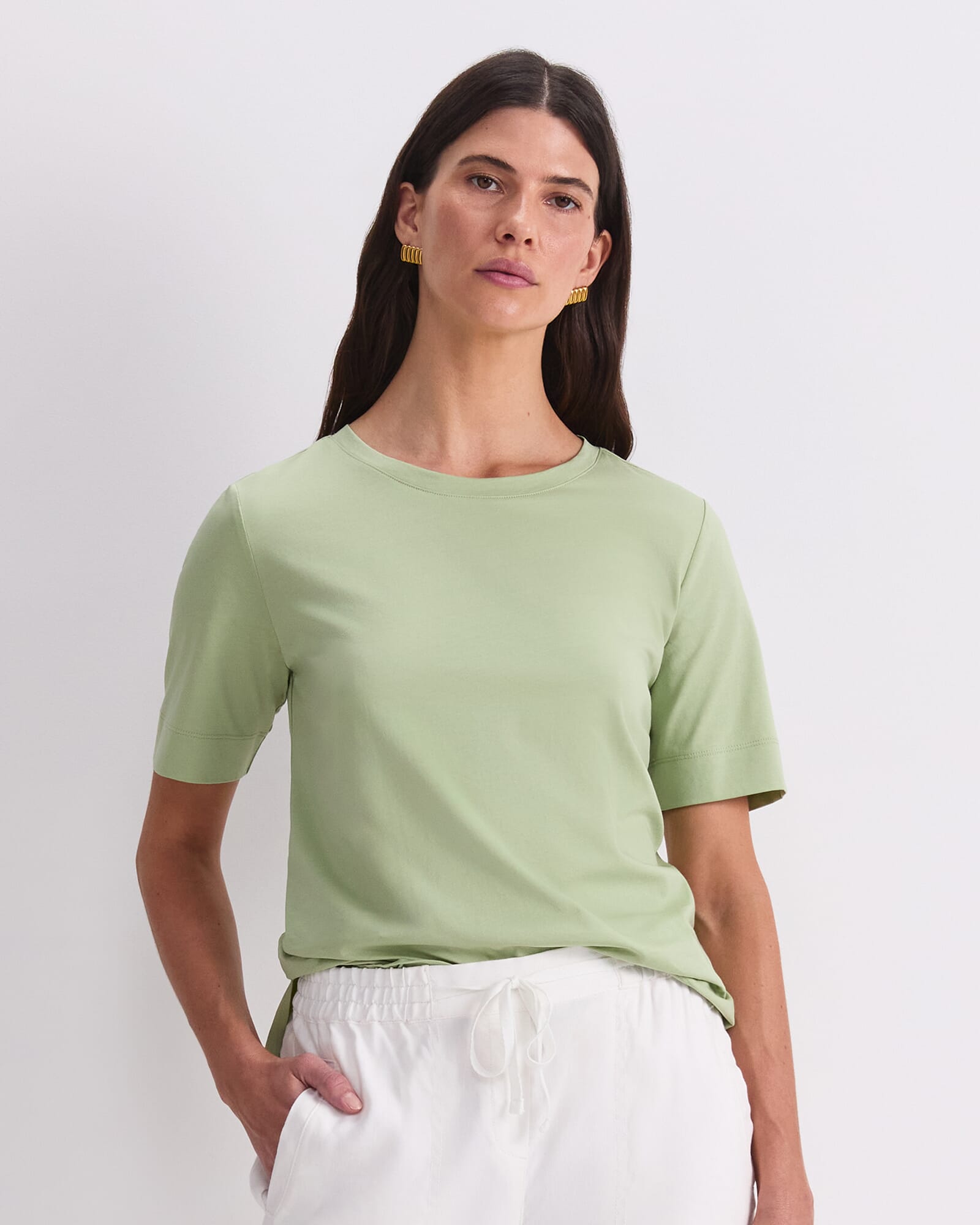 Mercerised Cotton Short Sleeve Tee