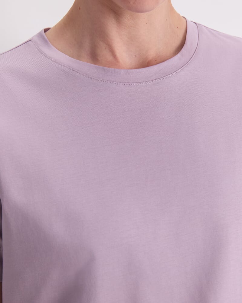 Mercerised Cotton Short Sleeve Tee in LILAC