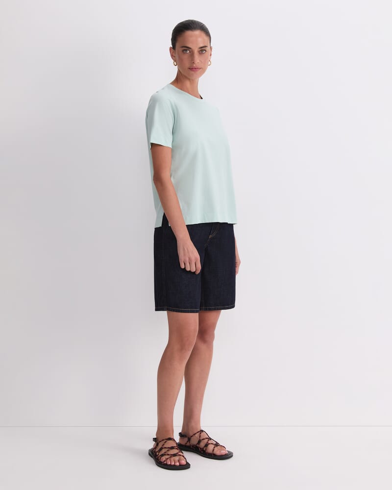 Mercerised Cotton Short Sleeve Tee in MINT