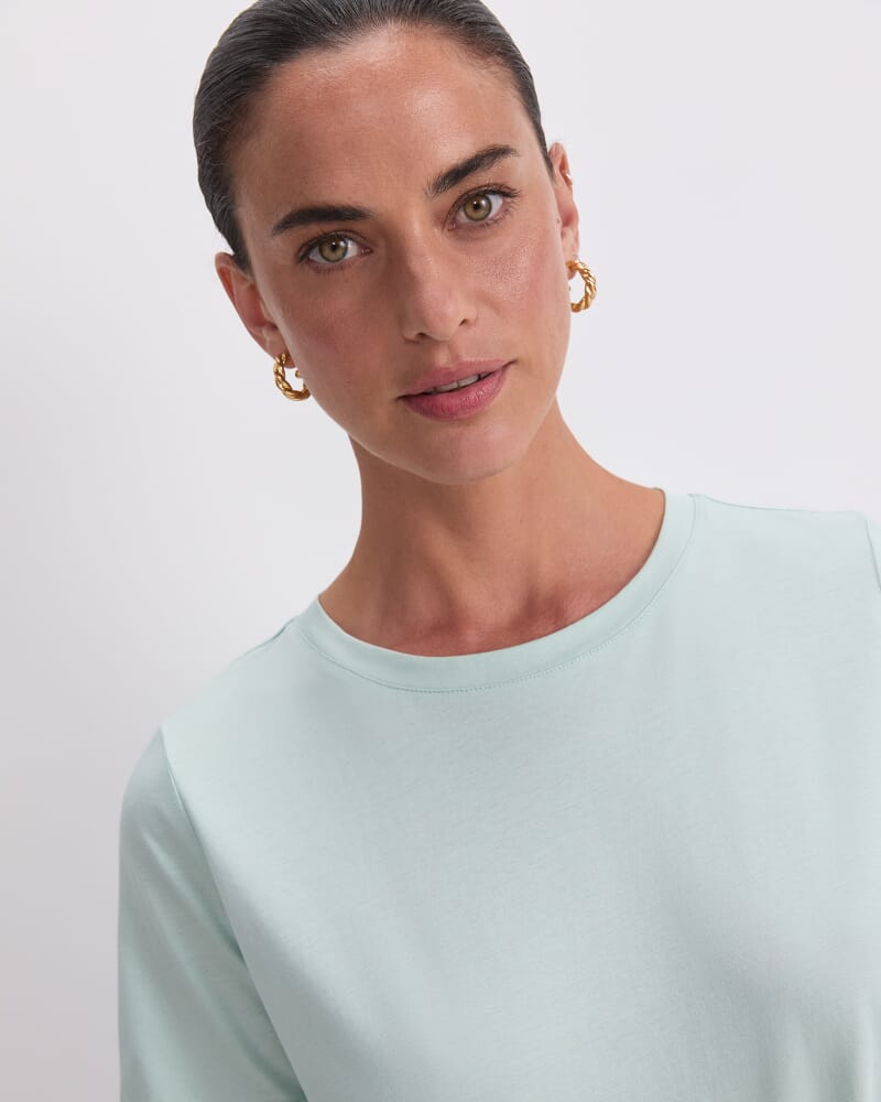 Mercerised Cotton Short Sleeve Tee in MINT
