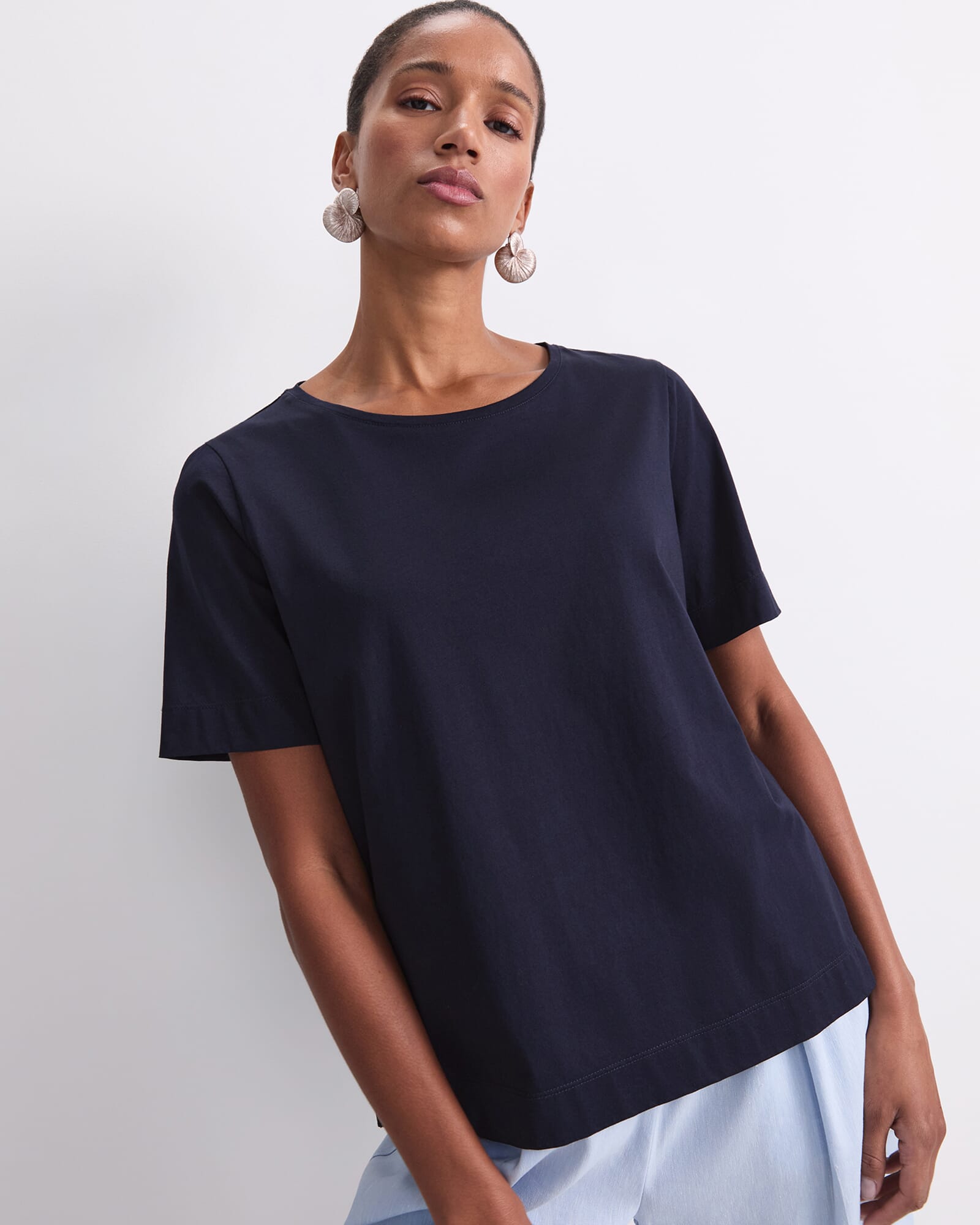 Mercerised Cotton Short Sleeve Tee