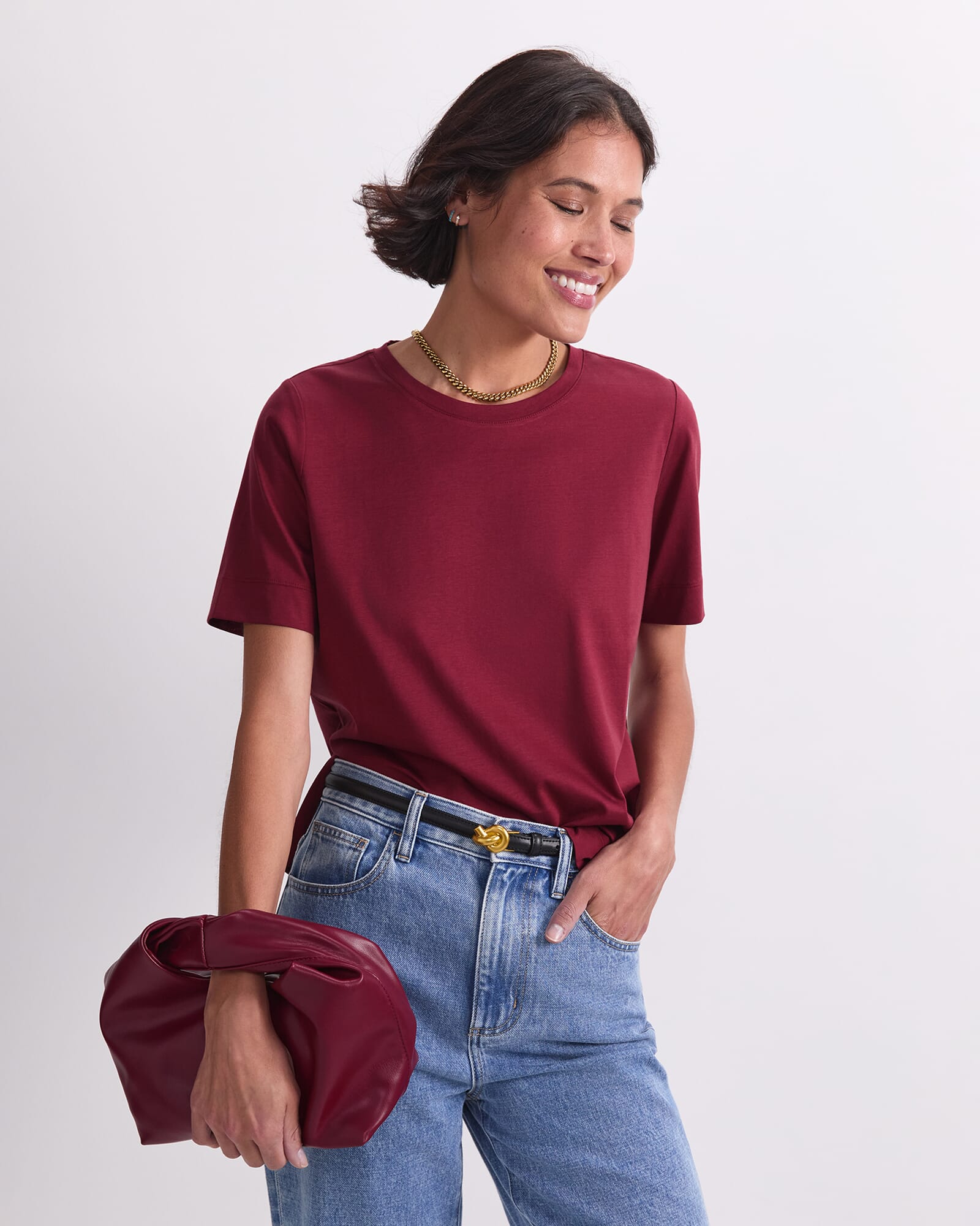 Mercerised Cotton Short Sleeve Tee