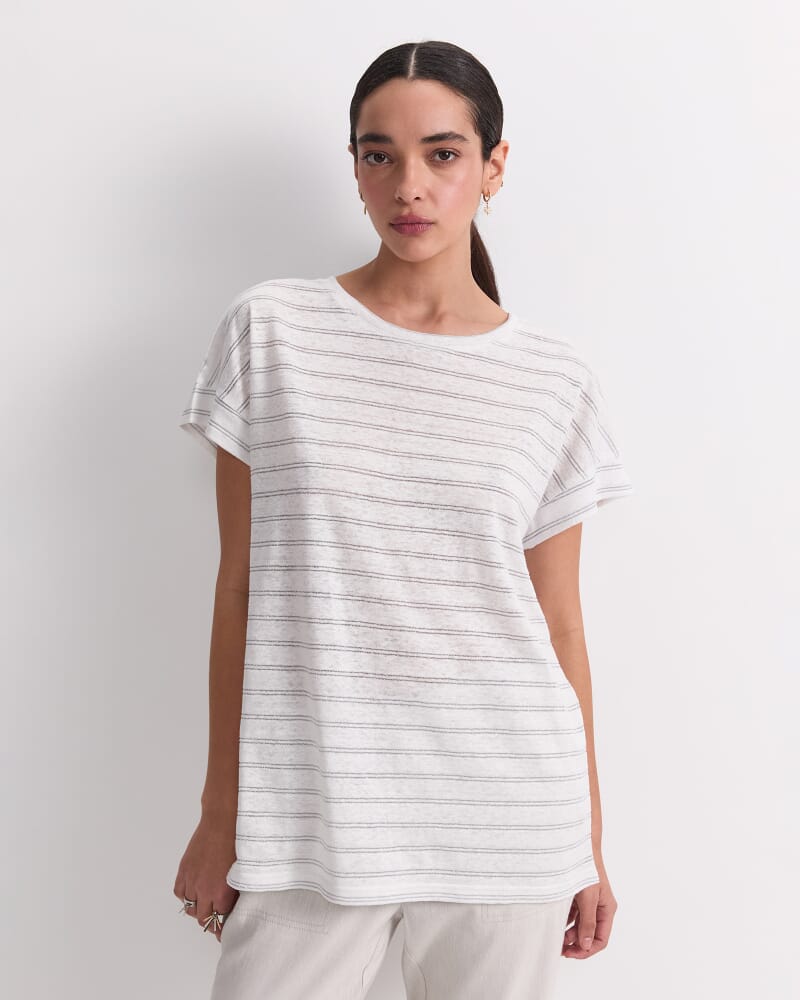 Tonia Foil Linen Tee