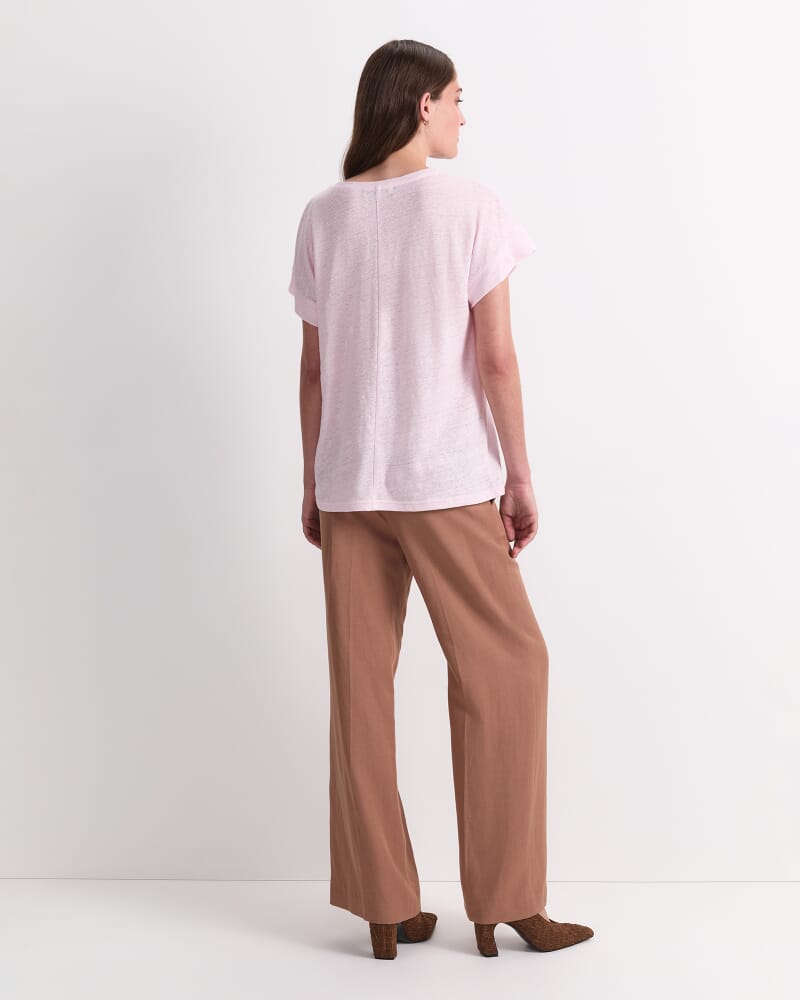 Tonia Foil Linen Tee in BLUSH