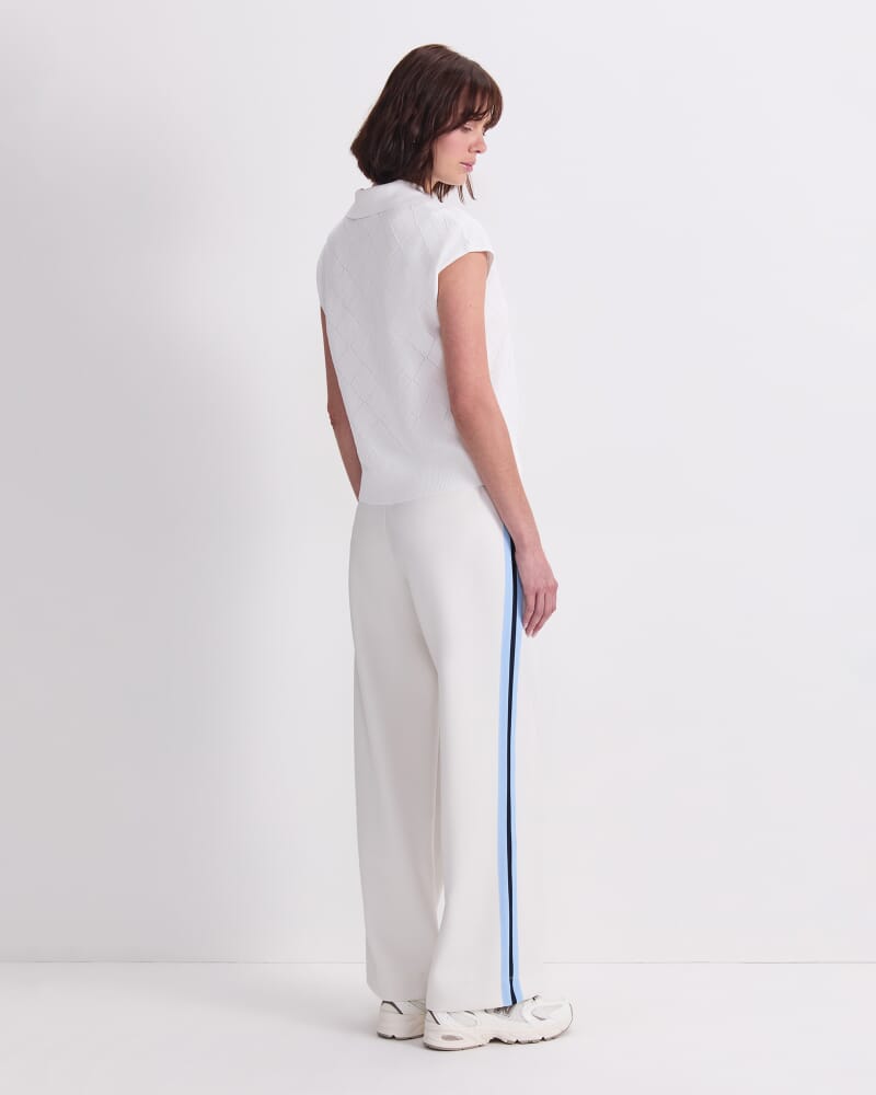 Maxine Milano Argyle Knit Top in CREAM