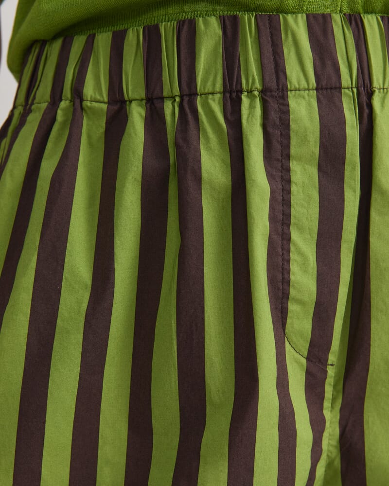 Tara Stripe Cotton Short in GREEN MULTI