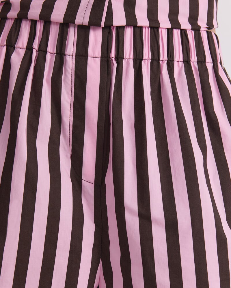 Tara Stripe Cotton Short in PINK MULTI