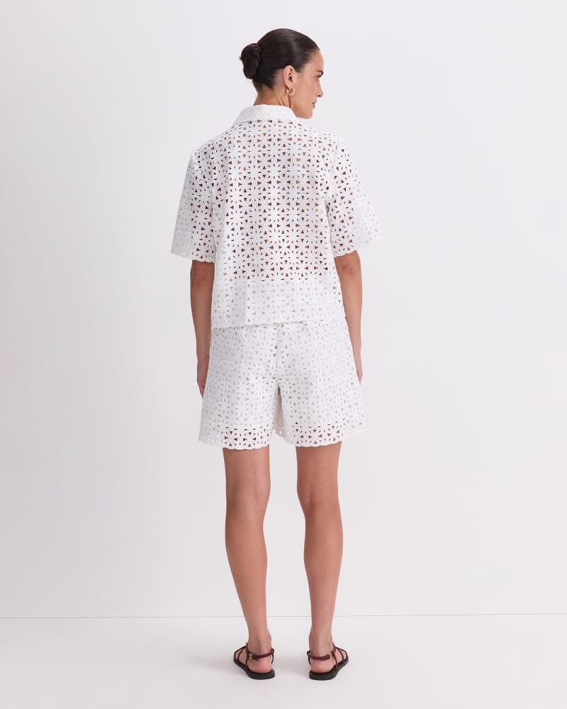 Leila Lace Shirt in WHITE
