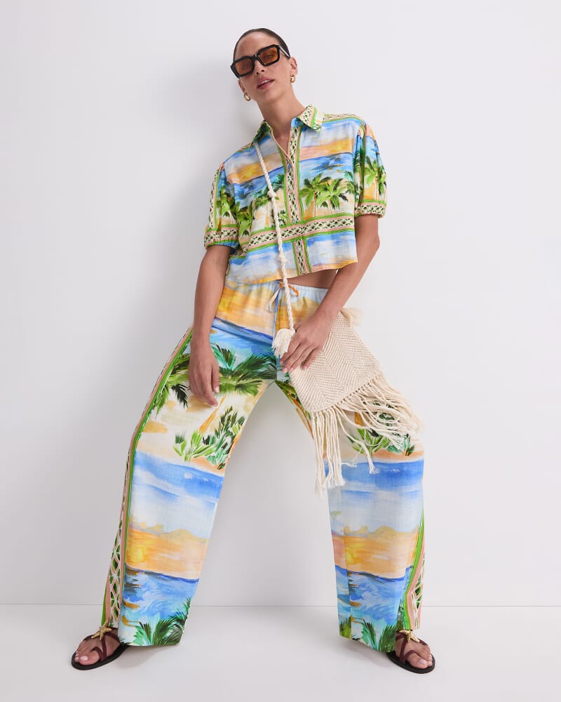 Sunset Wide Leg Pant in MULTI