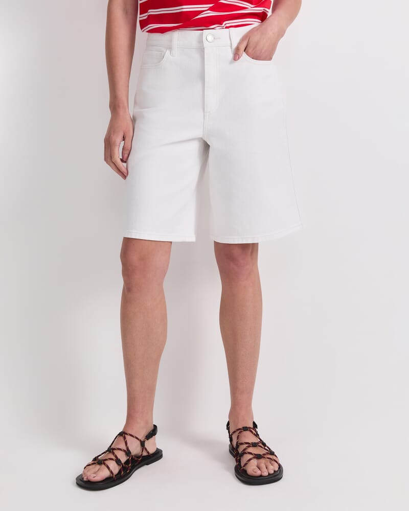 Allegra Denim Short in WHITE