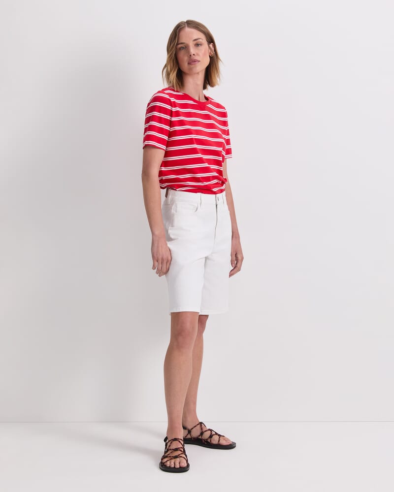 Allegra Denim Short in WHITE