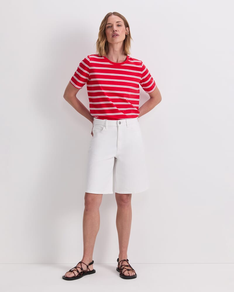 Allegra Denim Short in WHITE