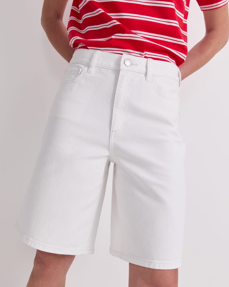Allegra Denim Short in WHITE
